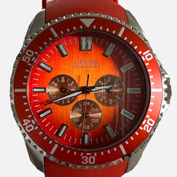 Lot of 4 men’s guess watch 100m silicon bandBRAND NEW NEED BATTERIES NO BOX - Picture 5 of 13